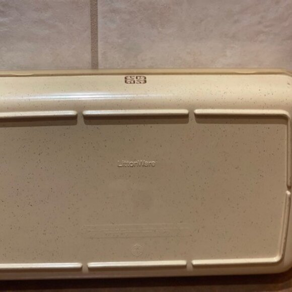 Littonware Roasting Pan 38810/Lid 41552/Bacon Rack 39269 Vintage 1980s Microwave - Picture 3 of 5